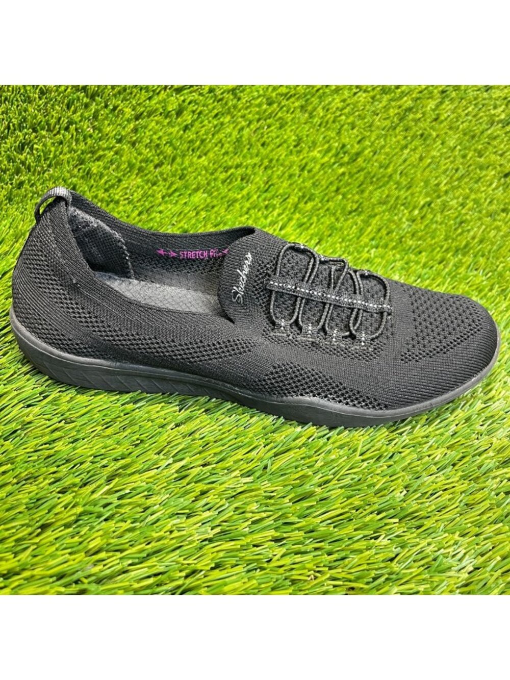 Skechers Newbury St Every Angle Womens Size 8.5 Black Walking Slip-On Shoes